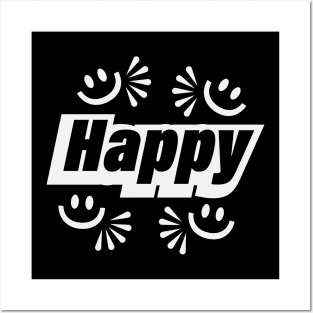 Happy being happy  logo design Posters and Art